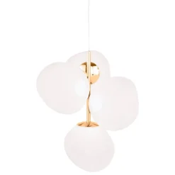 Tom Dixon Melt Chandelier Mini pendellampa, LED, opal - guld