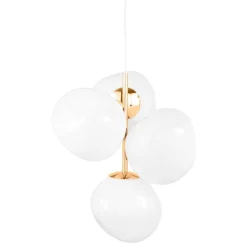 Tom Dixon Melt Chandelier Mini pendellampa, LED, opal - guld