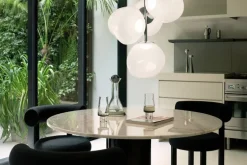 Tom Dixon Melt Chandelier Mini pendellampa, LED, opal - silver