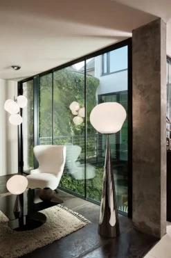 Tom Dixon Melt Chandelier Mini pendellampa, LED, opal - silver