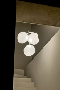 Tom Dixon Melt Chandelier Mini pendellampa, LED, opal - silver