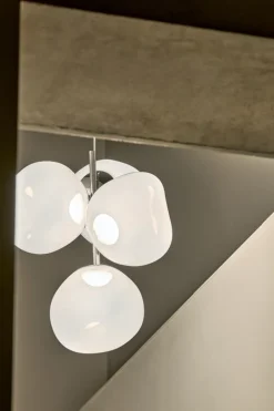 Tom Dixon Melt Chandelier Mini pendellampa, LED, opal - silver