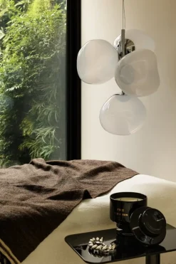 Tom Dixon Melt Chandelier Mini pendellampa, LED, opal - silver