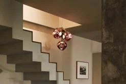 Tom Dixon Melt Chandelier Mini pendellampa, LED, koppar