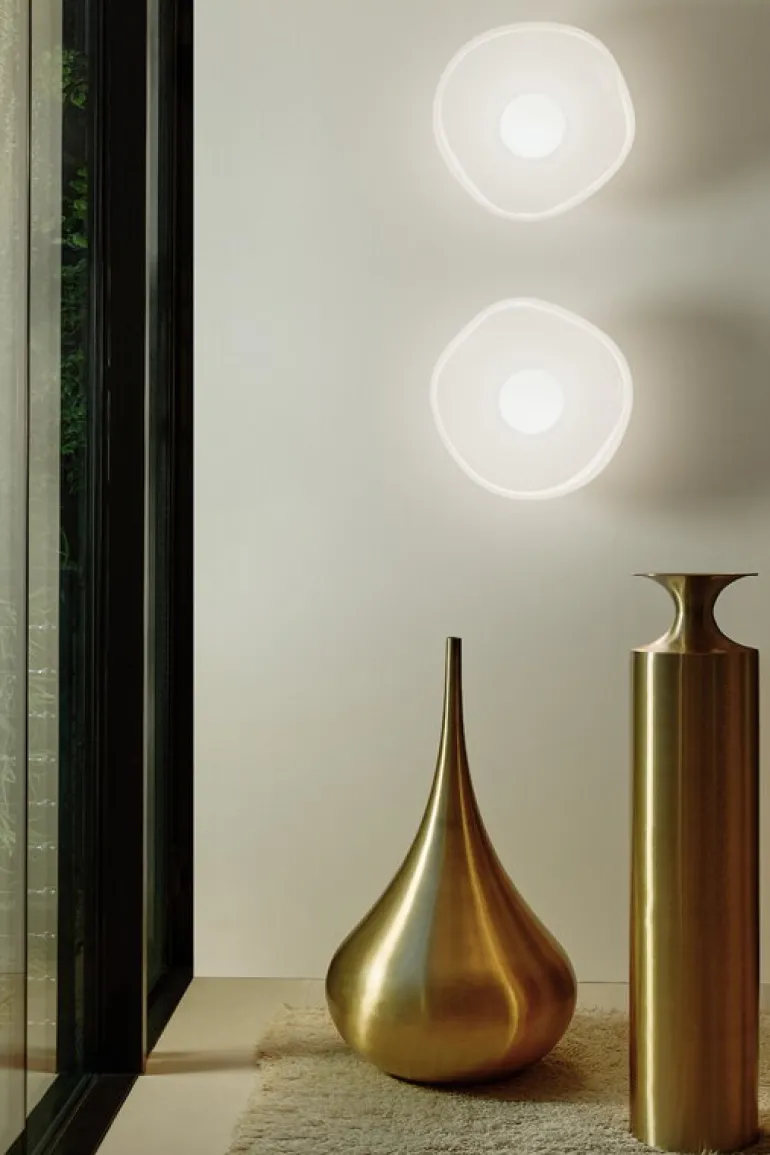 Tom Dixon Melt Surface LED vägglampa, opal - silver