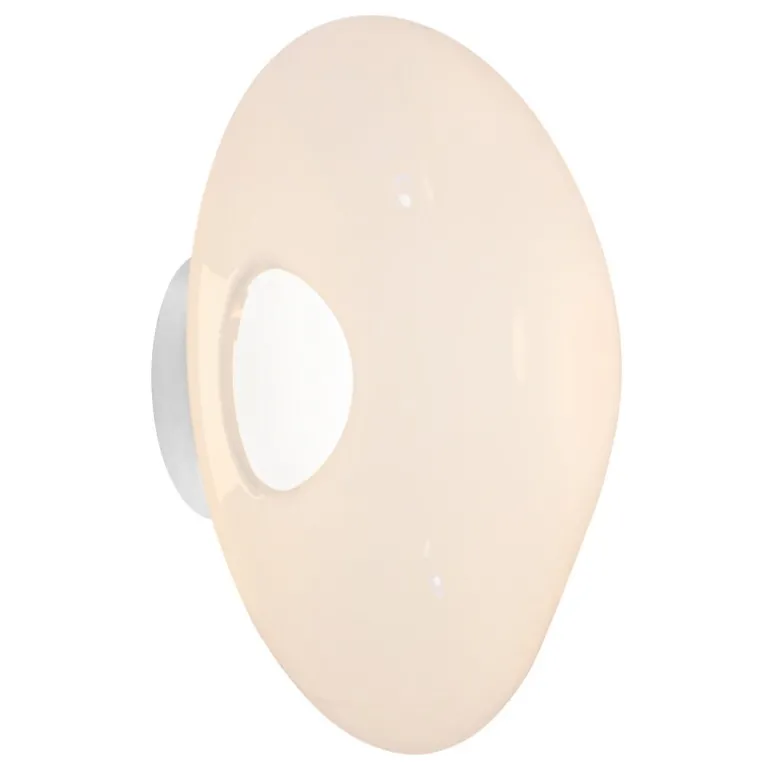 Tom Dixon Melt Surface LED vägglampa, opal - silver