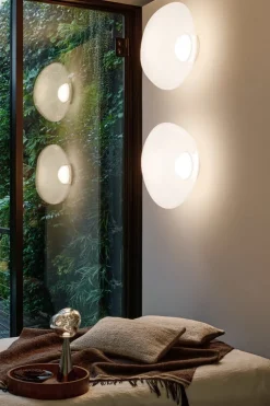 Tom Dixon Melt Surface LED vägglampa, opal - silver