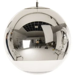 Tom Dixon Mirror Ball LED-pendel, 50 cm, silver