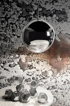 Tom Dixon Mirror Ball LED-pendel, 25 cm, silver