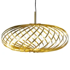 Tom Dixon Spring LED-pendel, liten, mässing
