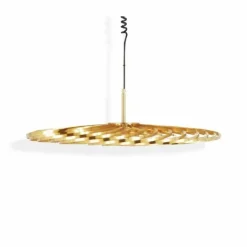 Tom Dixon Spring LED-pendel, liten, mässing