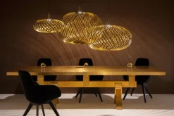 Tom Dixon Spring LED-pendel, liten, mässing