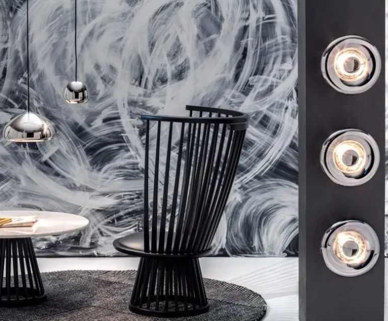 Tom Dixon Void Surface LED vägglampa, rostfritt stål