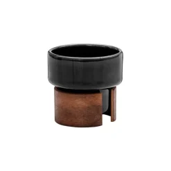 Tonfisk Design Warm espressokopp 0,8 dl, 2 st, svart - valnöt