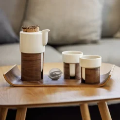 Tonfisk Design Warm tekanna med korklock, 6 dl, valnöt