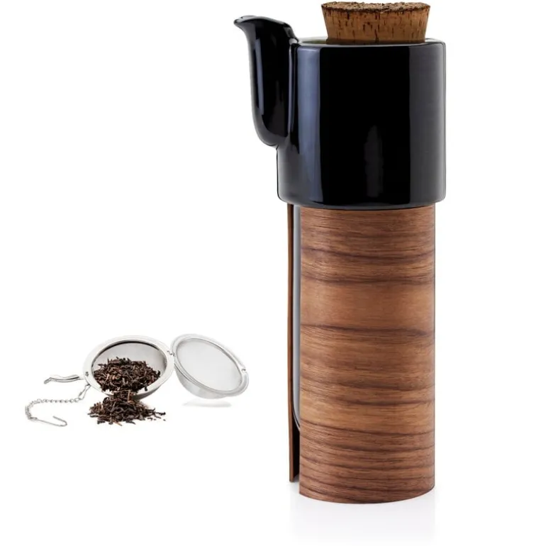 Tonfisk Design Warm tekanna 1,1 L, svart - valnöt, korklock