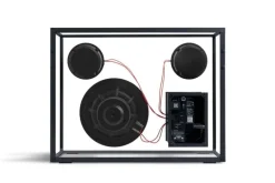 Transparent Transparent högtalare, svart - röd