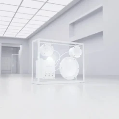 Transparent Transparent högtalare, vit