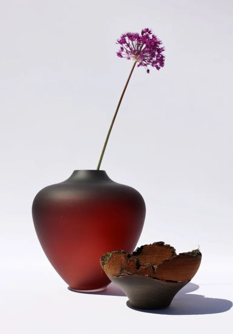 Utopia & Utility Baby Bloom stapelbar vas, 29 x 24 cm, sidenröd