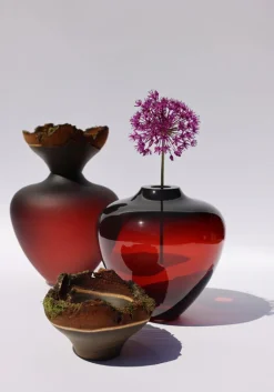 Utopia & Utility Baby Bloom stapelbar vas, 29 x 24 cm, sidenröd