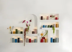 Uyuni Lighting LED blockljus, 7,8 x 15 cm, rustik textur, tallgrön