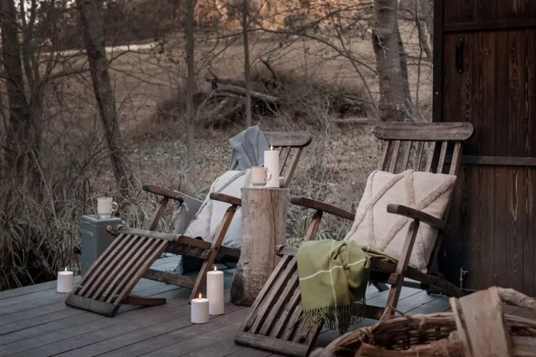 Uyuni Lighting Outdoor LED blockljus, 8,4 x 20 cm, vit