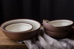 Vaidava Ceramics Earth Raw skål, 2 l, brun - beige