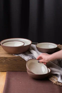 Vaidava Ceramics Earth Raw skål, 2 l, brun - beige