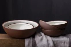 Vaidava Ceramics Earth Raw skål, 0,6 l, brun - beige