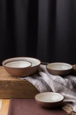 Vaidava Ceramics Earth Raw skål, 0,6 l, brun - beige