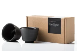 Vaidava Ceramics Eclipse espressokopp, 2-pack, svart