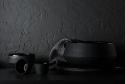 Vaidava Ceramics Eclipse espressokopp, 2-pack, svart