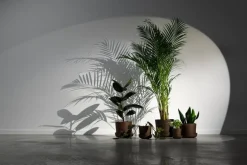 Vaidava Ceramics Soil kruka med fat, XXL, brun