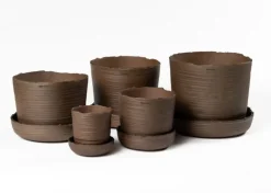 Vaidava Ceramics Soil kruka med fat, L, brun