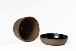 Vaidava Ceramics Soil kruka med fat, L, brun