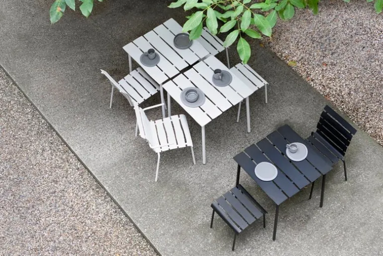 valerie_objects Aligned stol, off-white