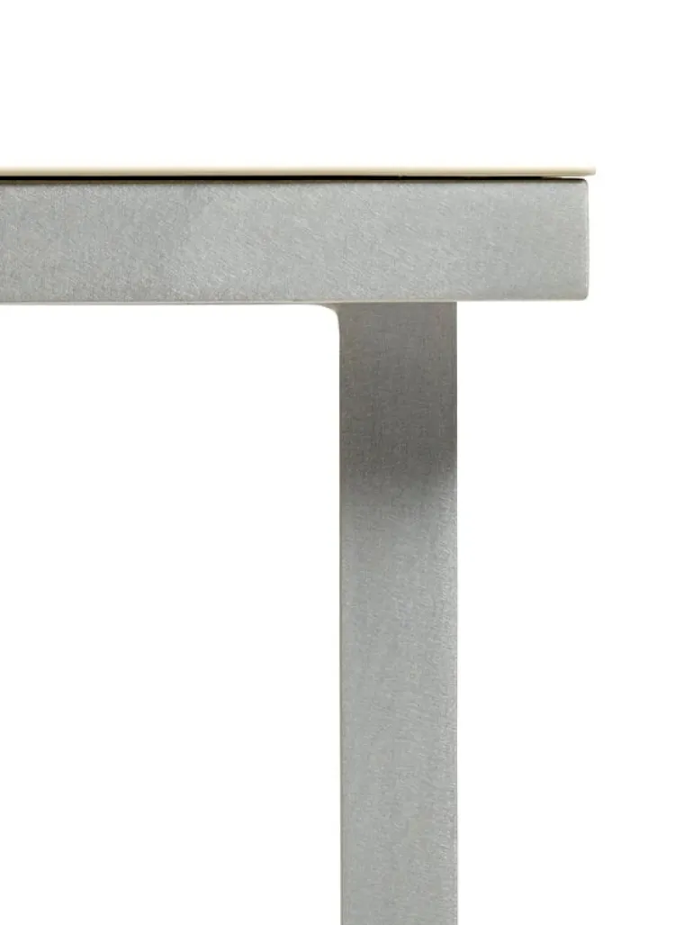 valerie_objects Alu matbord, litet, elfenbensvitt