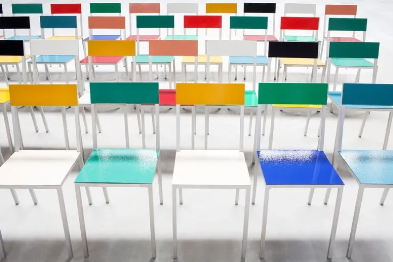 valerie_objects Alu stol, mörkblå - grön