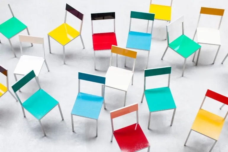 valerie_objects Alu stol, bordeaux - rosa