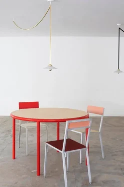 valerie_objects Alu stol, bordeaux - rosa