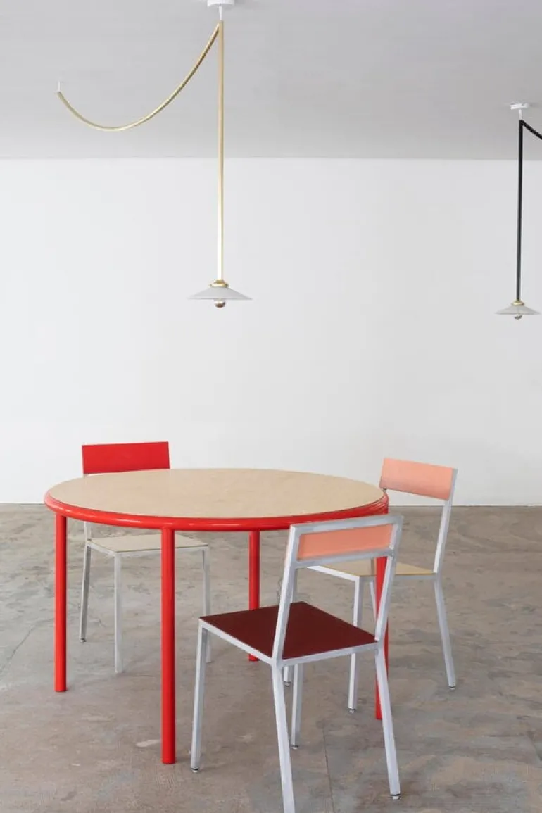 valerie_objects Alu stol, bordeaux - rosa