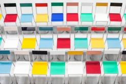 valerie_objects Alu stol, bordeaux - rosa