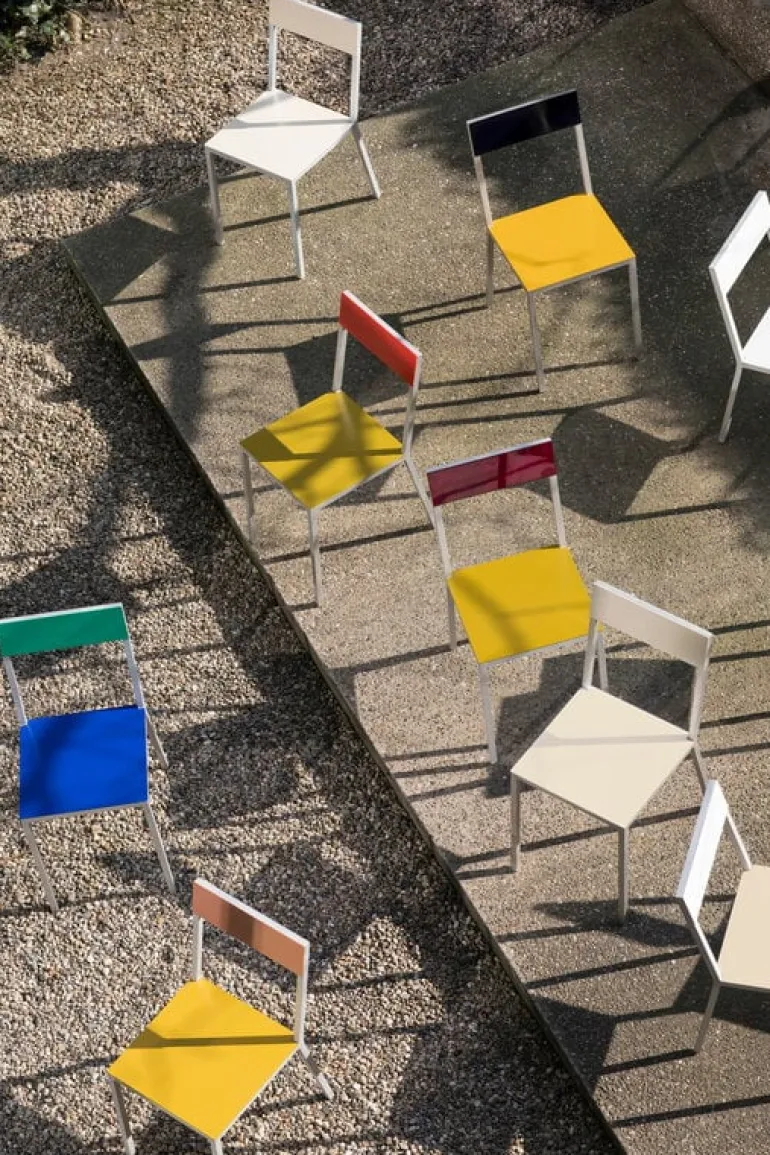 valerie_objects Alu stol, gul - rosa