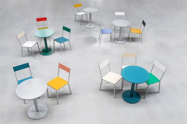 valerie_objects Alu stol, gul - rosa