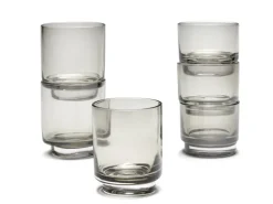 valerie_objects Inner Circle dricksglas, 4 st, 25 cl, rökgrå