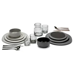 valerie_objects Inner Circle glas, 4 st, 15 cl, smokey grey