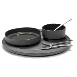 valerie_objects Inner Circle djup tallrik, grå