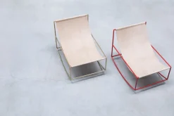 valerie_objects Rocking Chair gungstol, mässing - läder