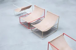 valerie_objects Rocking Chair gungstol, mässing - läder