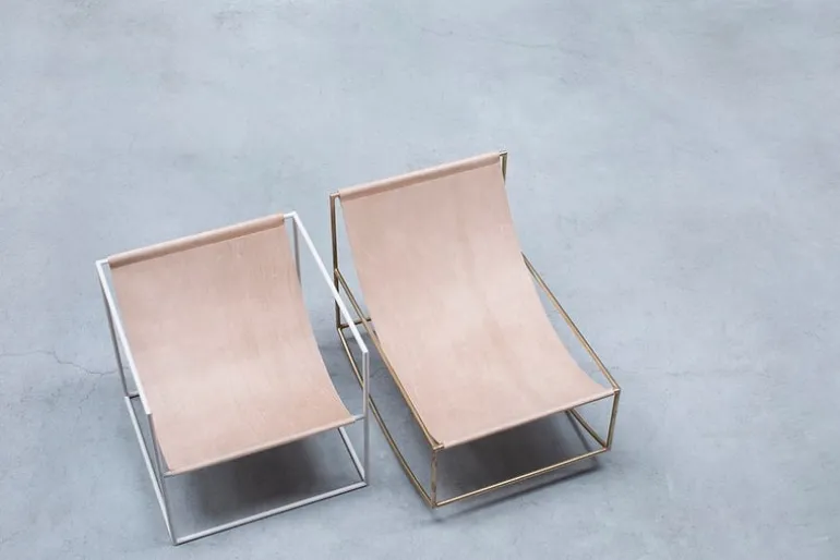 valerie_objects Solo Seat fåtölj, kräm - läder